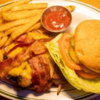 Mitty Burger · Smoked ham, bacon, mushrooms cheddar or swiss.