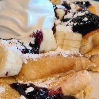 Banana Blackberry French Toast · 2 slices with whipped cream