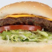 Cheese Burger · 1/4 lb hamburger. include dressing, lettuce, tomato, & onions.