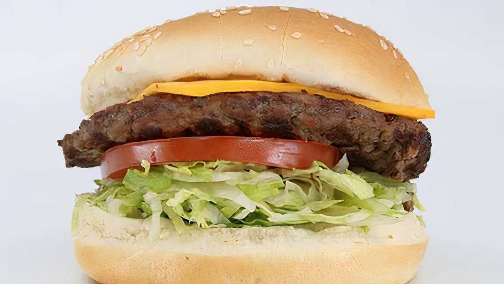 Cheese Burger · 1/4 lb hamburger. include dressing, lettuce, tomato, & onions.