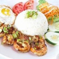 Cơm Tôm Nướng / Grilled Shrimp & Lean Egg Combo · Seven pieces. Cơm tôm nướng is very delicious with soft and chewy grilled shrimp, egg served...