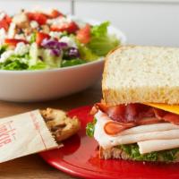 Sandwich And Salad Combo · Choose any full sandwich and half salad