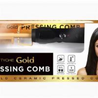 Tyche Gold Pressing Comb Small  · The TYCHE Gold Pressing Comb transforms unruly hair to manageably soft, shiny, and silky hai...