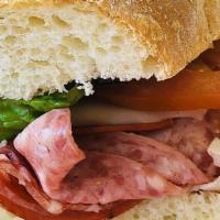Big Jeff'S Italian Sub · The best roll around piled high with capicola, ham, salami, pepperoni soppressata, provolone...