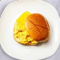 Eggy And Cheese Sandwich · Scrambled egg, and cheddar cheese served on your choice of bread.