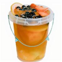 Fruit Tea Mega Bucket (34 Oz) · 2 in 1: Fresh fruits bucket & delicious drink in one. 12 seasonal fresh fruits shaken with c...