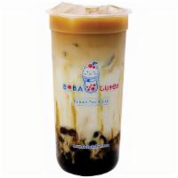 Brown Sugar Milk Tea · Premium black tea, milk, brown sugar drizzle and boba