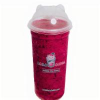 Dragon Fruit Smoothie (24 Oz) · Real Dragon-fruit blended with fresh strawberries, blueberries, bananas and topped crystal b...