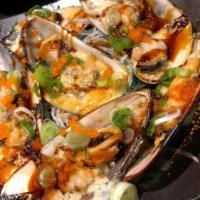 Baked Green Mussels · Limit one order per person.