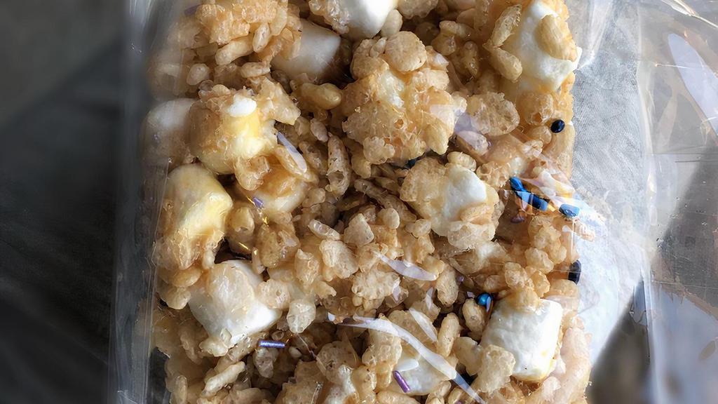 Rice Krispy Treats · Gigantic rice krispy treat so soft and filled with marshmallows they melt in your mouth.