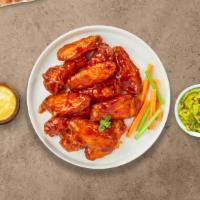 Gold Spice Wings (Boneless) · Fresh boneless chicken wings breaded, fried until golden brown, and tossed in gold spice sau...