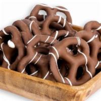 Chocolate Covered Pretzels · Half Pound gift bag of our salty-sweet milk chocolate covered pretzels