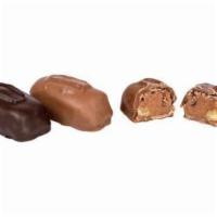 Pecan Butternut · 1lb Gift Box- Penuche Fudge With Pecans Dipped in Milk & Dark Chocolate.