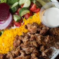 Chicken Shawarma · Well marinated pieces of chicken made to perfection and served with a variety of condiments ...