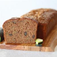 Zucchini Walnut Bread · Chopped fresh zucchini combined with just the right touch of walnut pieces. Full large loaf ...