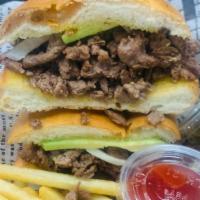 Carne Asada · Grilled and sliced beef steak on a telera roll, filled with a choice of: Mayo, Tomato, Avoca...