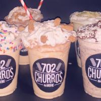 Milkshakes · 16 ounces flavored shake with whipped cream.
Vanilla shake
Churro shake
Strawberry shake
Hor...