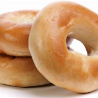 Rosenberg Plain Bagel · Fresh bagel with a choice of meat and served with an egg and cheddar cheese spread.