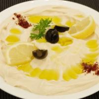 Hummus Plate · Served with bread.
