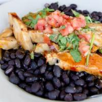 Kahlua Maui Bowl · Choice of teriyaki protein served with rice and beans, garnished with cilantro and pico and ...