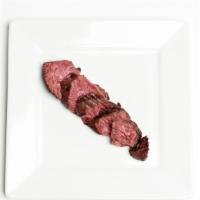 Flank Steak · Mid-rare, rosemary, garlic