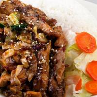 Spicy Chicken · A spicy twist on our classic Teriyaki chicken. After grilling, the chicken is pan tossed wit...