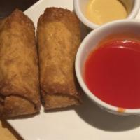 Shanghai Egg Roll (2) · Veges wrapped in a pancake, then fried.
