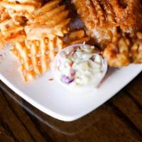 Breckenridge Fish & Chips · Avalanche beer battered whitefish, fries, coleslaw, tartar sauce.