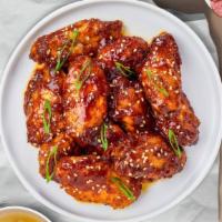 Seoul Side Bbq Wings · Breaded or naked fresh chicken wings, fried until golden brown, and tossed in Korean BBQ sau...