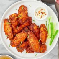 Crispy Classic Wings (Boneless) · Boneless breaded fresh chicken wings until golden brown. Served with a side of ranch or bleu...