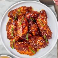 Seoul Side Bbq Wings (Boneless) · Boneless breaded fresh chicken wings, fried until golden brown, and tossed in Korean BBQ sau...