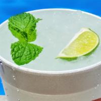 Raining Mint · Water (Sparkling or Flat), Sugar-Free Coconut, Mint Leaves, Fresh Lime