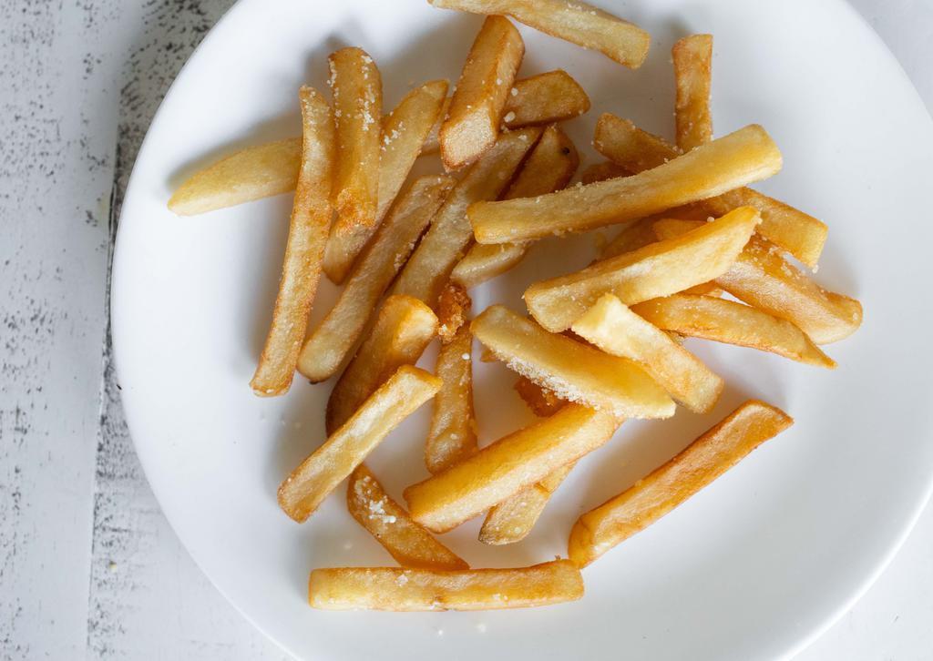 Fries  · Medium half lb. seasoned with salt and parm or Large 1lb. 
Come's with frie sauce'