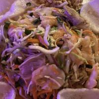 Gỏi Tôm Thịt - Shrimp Pork Salad · This delicious salad comes with fresh, flavorful veggies such as cabbage, carrots, onions, s...
