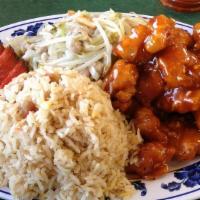 Sweet And Sour Chicken · Sweetened sauce with  vinegar base.