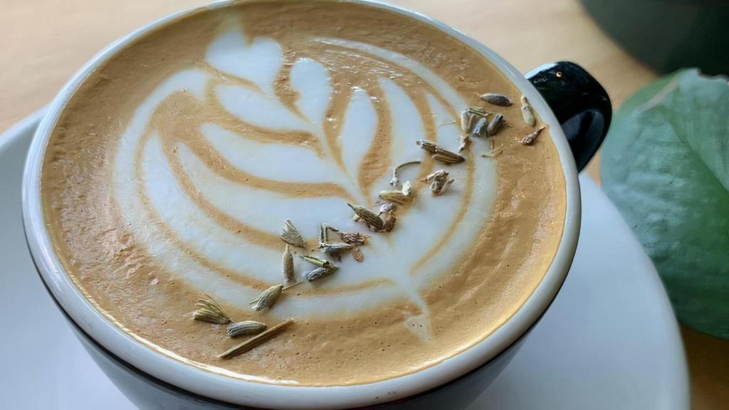Honey Lavender Latte (Hot) · You can't go wrong with Wildflower Honey and Lavender Syrup mixed with a Double Shot of Espresso and Milk of choice.