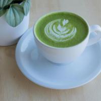 Matcha Latte (Hot) · Organic Matcha Tea Powder whisked into a paste and combined with steamed Milk of choice. Mak...