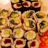 Cucumber Roll · cucumbers, wrapped in rice and nori