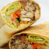 Chicken Wrap · Delicately marinated sliced chicken breasts served in 12