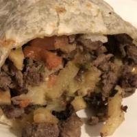 Colorado Burrito · Potatoes, steak, cheese and Mexican salsa.