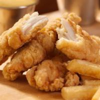 Chicken Strips Platter · Satisfying Buttermilk Chicken Strips breaded cajun style and deep fried to golden brown perf...