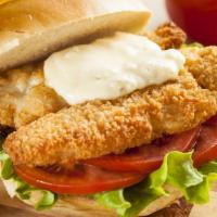 Catfish Po' Boy · Catfish perfectly breaded with cajun and deep fried to a delicious golden brown. Decked with...