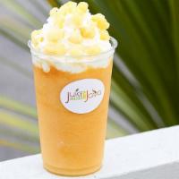 Tropical Sunshine Smoothie · An exotic blend of pineapple, guava, and banana with passion fruit and orange juice.