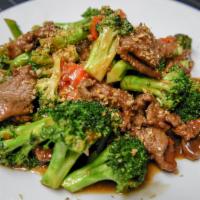 Beef Broccoli · Sautéed beef with broccoli in house special sauce.