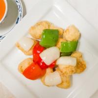甜酸 Sweet & Sour · choose from: chicken, pork, steak, shrimp, fish, tofu, vegetable, or triple delight.