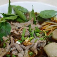 Brisket And Meatball Pho Soup(P10) · Gluten free.