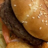 House Burger · 1/2 lb ground Angus, lettuce, tomato, onion, pickle, additional toppings for any cheese and ...