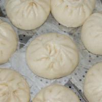 Red Bean Steamed Buns · Sweet, red bean filling.