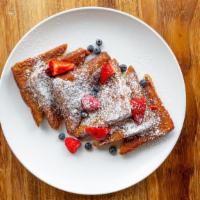 Bevvy French Toast · Vegetarian. Thick sliced pullman style brioche, cinnamon, egg dipped , griddled to perfectio...