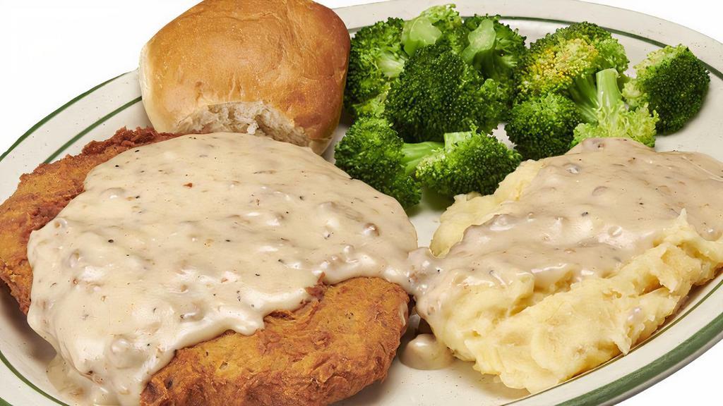 Chicken Fried Steak · huge angus steak, deep fried and topped with sausage gravy